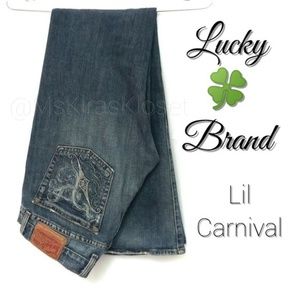🍀 Lil Carnival Low Rise Bootcut Jeans EUC